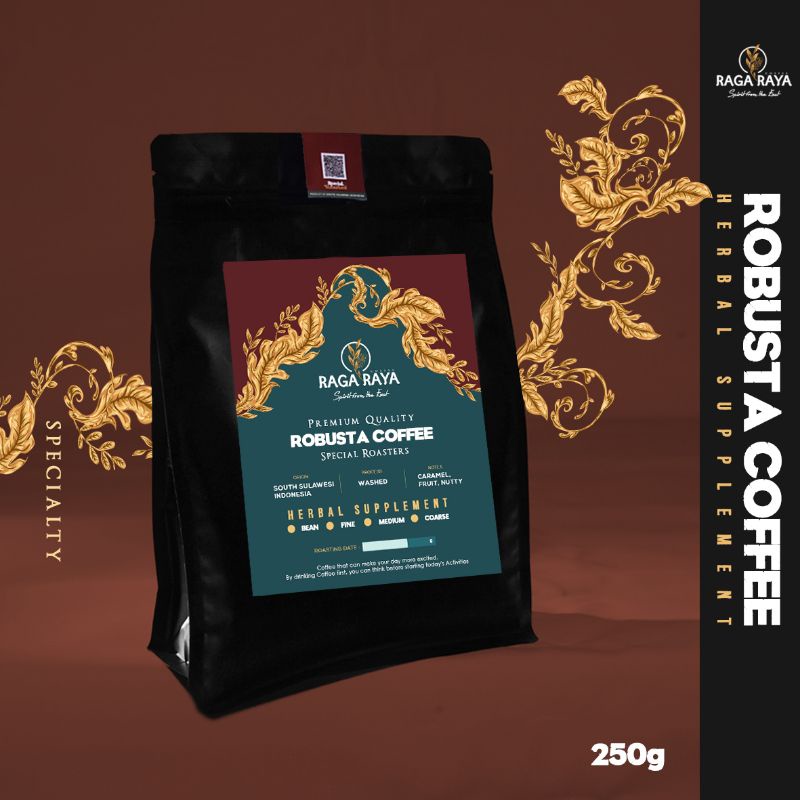 

RAGA RAYA Kopi Sulawesi Premium Robusta-Coffee Herbal Supplement 250gram