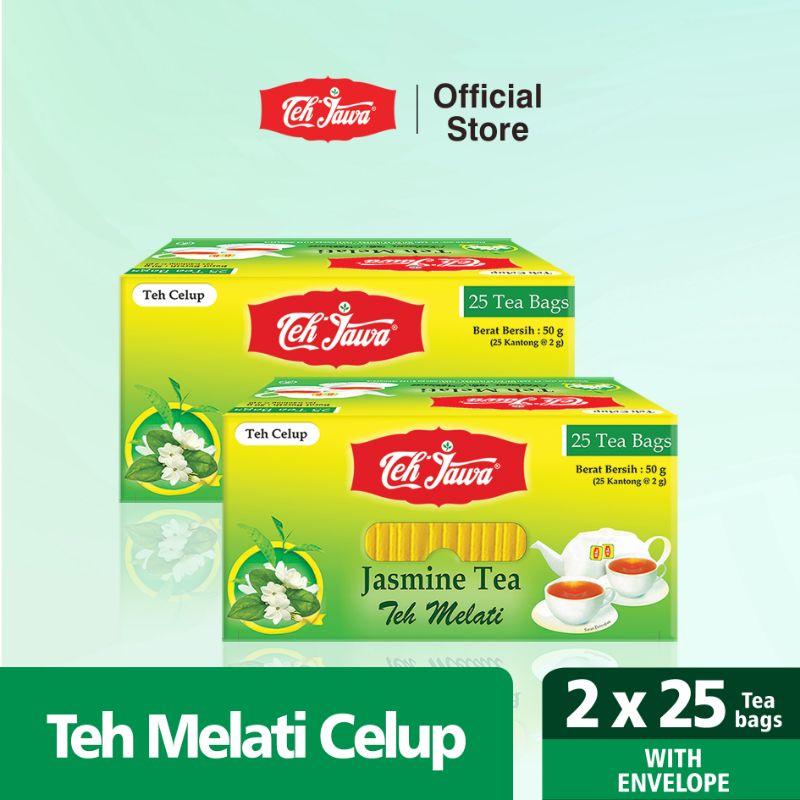 [TWINPACK] Teh Jawa Jasmine Tea Enveloped Celup isi 25