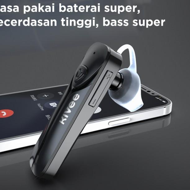 Kivee single earphone wireless bluetooth 5.0 stylist TW32 - TW32 Pro White