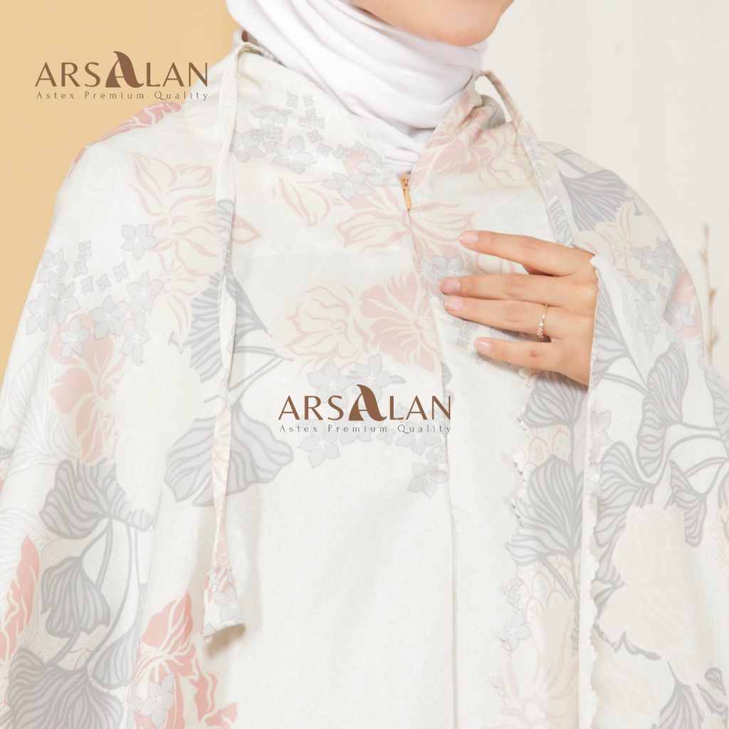 Mukena Couple Ibu dan Anak Lasercut Maxmara Luxury Printing 2in1 Azalea Series | Mukena Arsalan