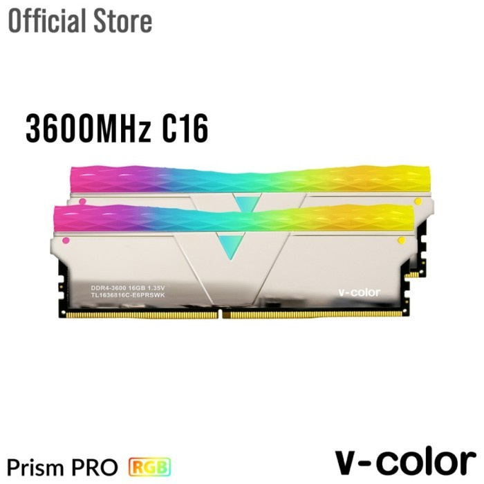 RAM v-color DDR4 PRISM PRO RGB 16GB (2x8GB) 3600MHz CL16 LOW LATENCY