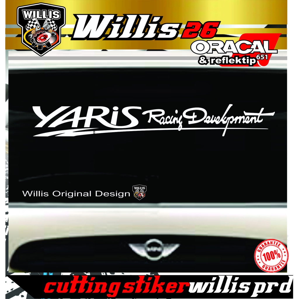 Sticker Stiker Mobil Toyota Yaris Kaca Belakang