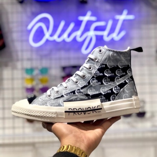 SEPATU CAMPUSS BADDAY VOL 1 HIGH SEMESTA BLACK WHITE SATIRE PROVOKE JUAL RUGI HABISKAN STOCK