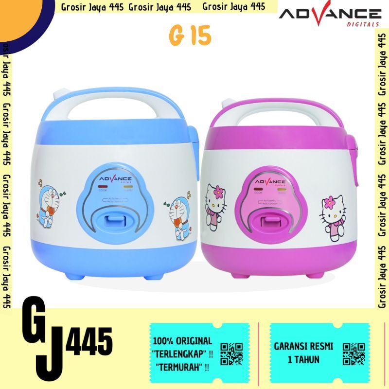 Advance Rice Cooker G15 1.8L Magic Jar / Magic Com / Penanak Nasi Serbaguna Advance 3in1 G 15 G 15 low Watt doraemon