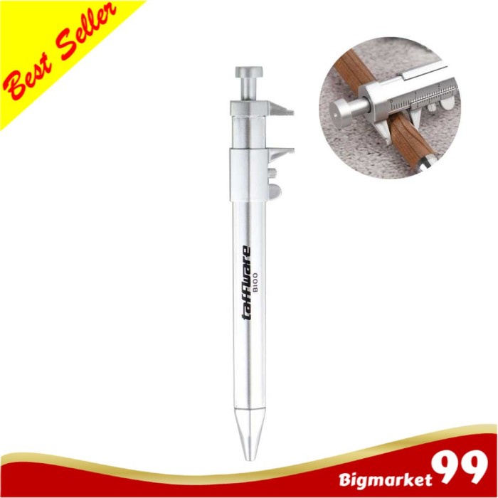 

Pulpen Pena Unik Multifungsi Ballpoint + Penggaris - Silver