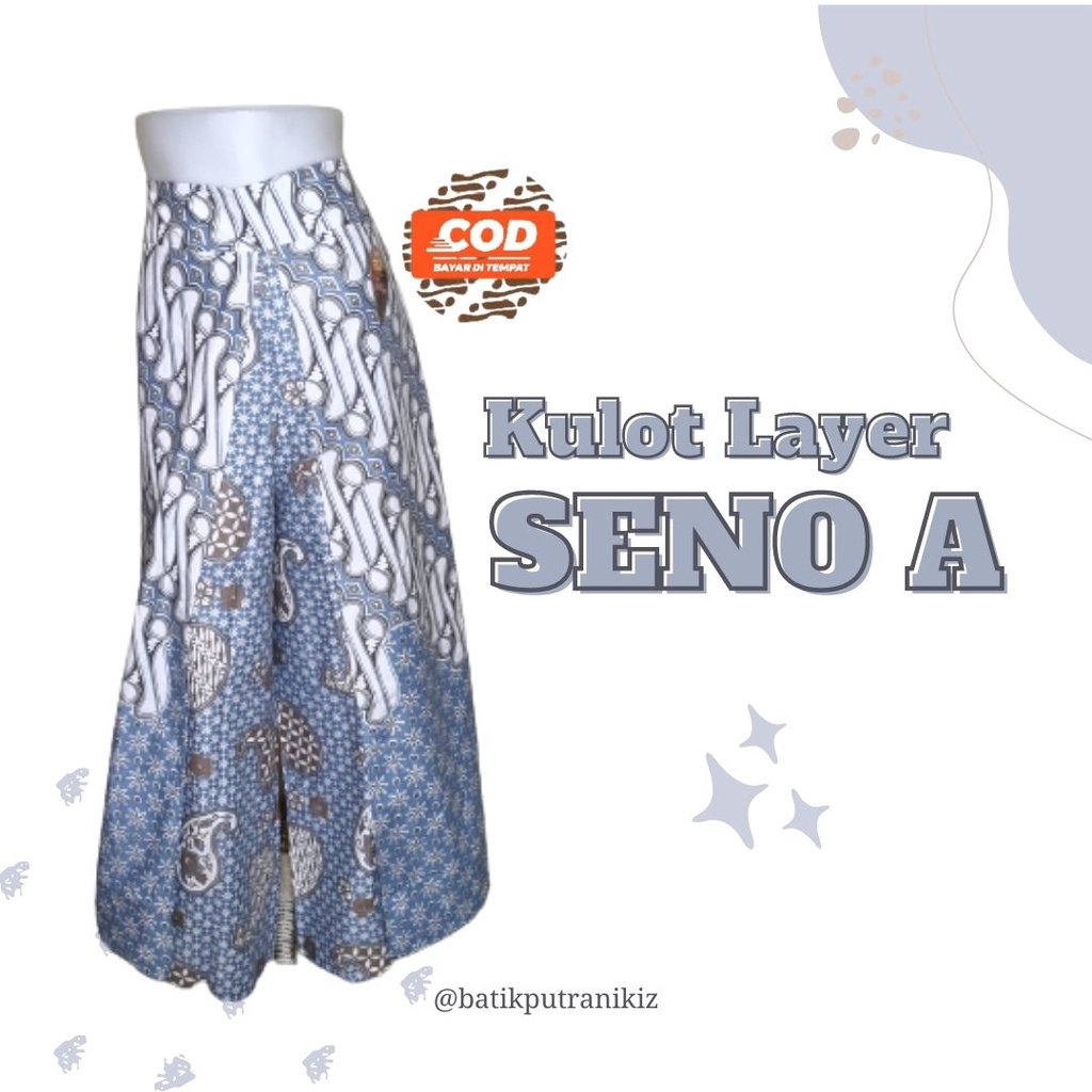 (COD) Celana Wanita Kulot Batik Layer Bawahan Kondangan