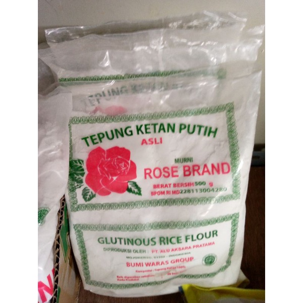

Tepung Ketan Putih Rosebrand 500gr