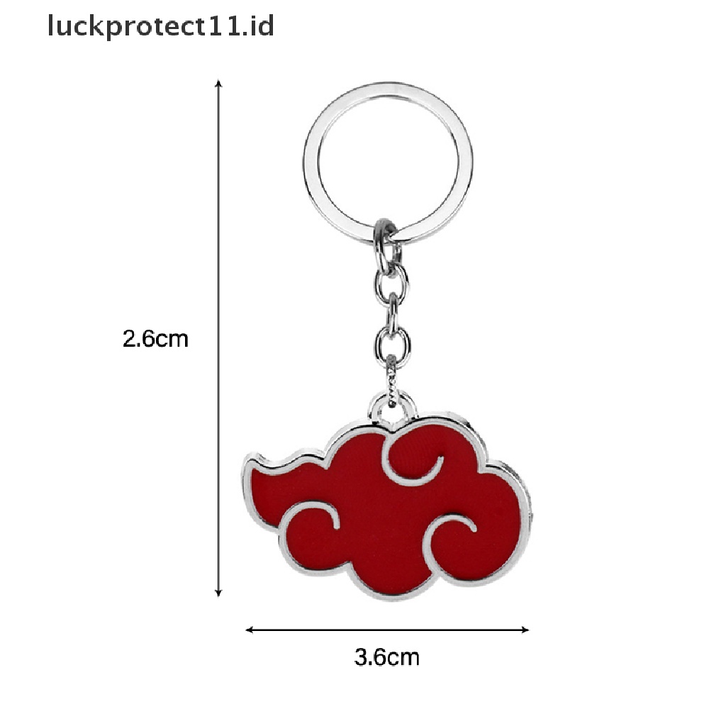 Kalung Liontin Bahan Metal Desain Anime Akatsuki Organisasi Awan Merah Gaya Jepang Untuk Unisex