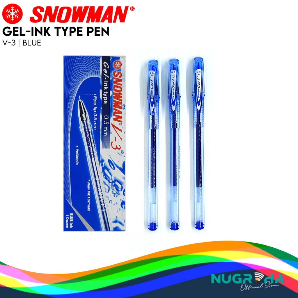 

Pulpen / Ballpoint / Pen / Bolpen Gel 0.5 Snowman V-3