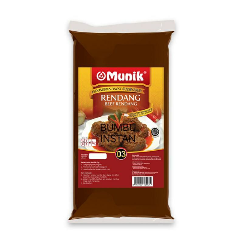 BUMBU INSTAN RENDANG MUUNNlK KEMASAN POUCH