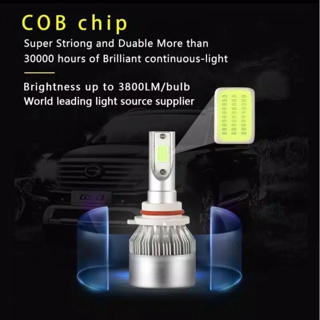 [ORIGINAL 100%] LAMPU MOBIL LED HEADLIGHT H11 COB SET C6 2 PCS