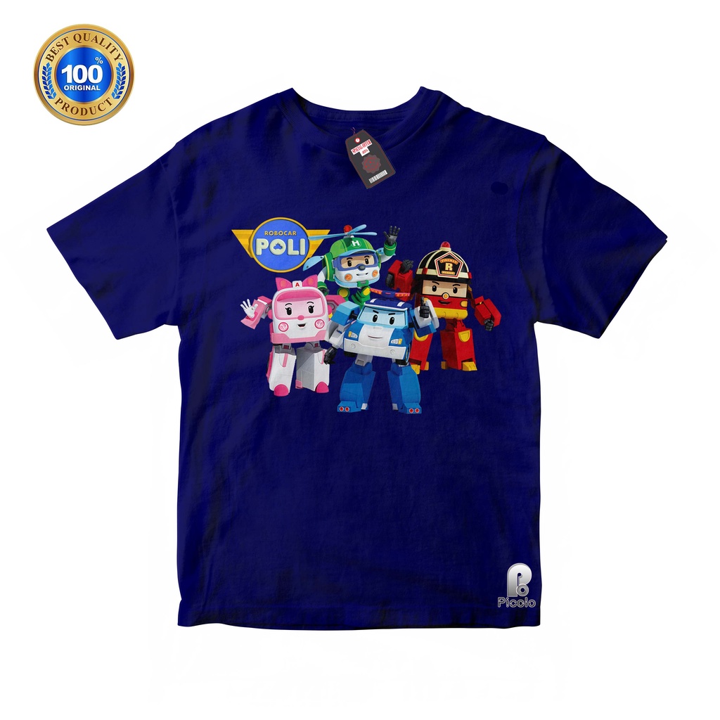 BAJU ANAK KAOS ATASAN ANAK ROBOCAR POLI BAHAN COTTUN Unisex