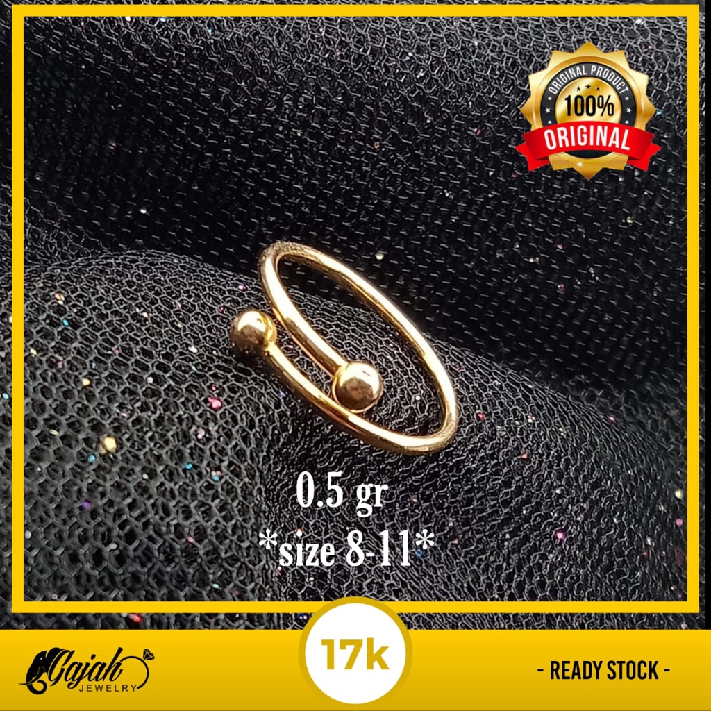 Cincin Emas 17K - 0.5 gr Kadar 750 - 1179