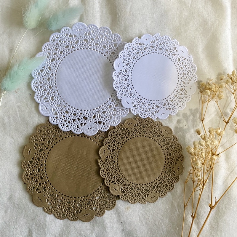 

(10 lembar) Doily paper putih