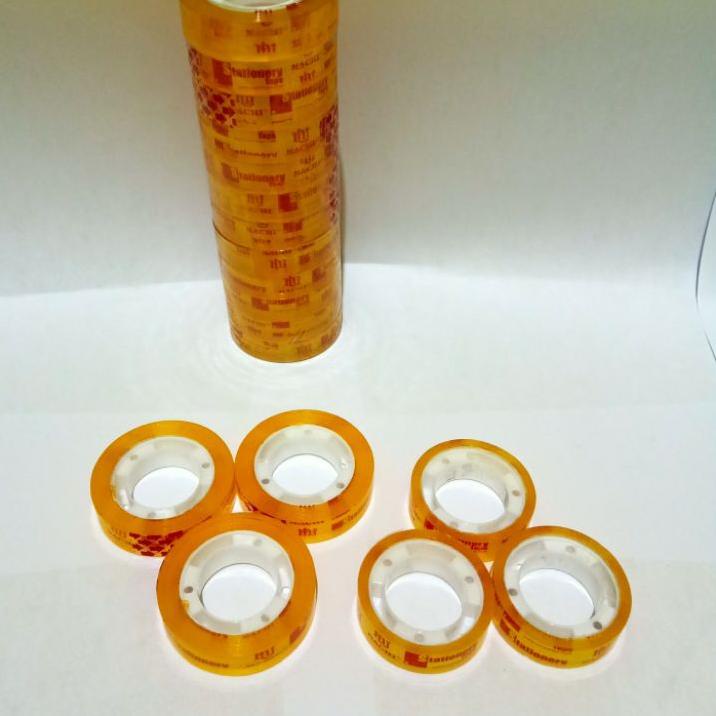 

ㄼ SATU SLOP ( 12 PCS ) Selotip Solatip Isolasi Bening Kecil Tebal Nachi 12mm x 25m ←