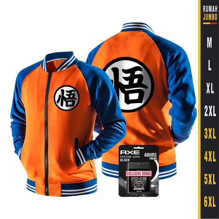 Jaket Varsity Baseball DRAGONBALL Oversize (M - 6XL) Sweater varsity baseball bomber original