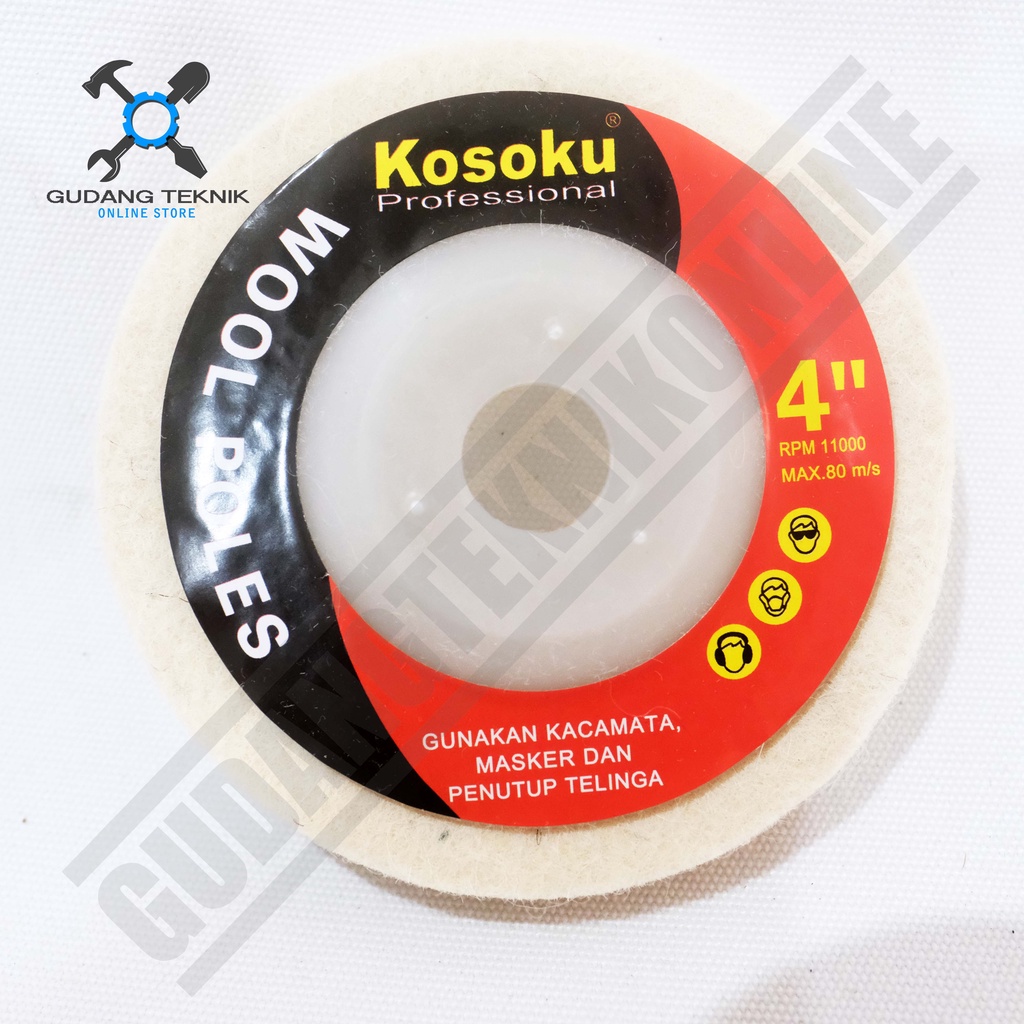 Mata Gerinda Poles Besi Stainless Steel 4&quot; KOSOKU / Wool Wheel Mata Poles Body Kendaraan 4 Inch KOSOKU