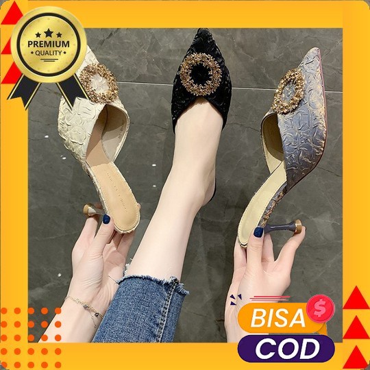 Isabella Sepatu High Heels Hak Tinggi Hells Hels Hills Pesta Kondangan Kerja Wanita Import A10 Sanda