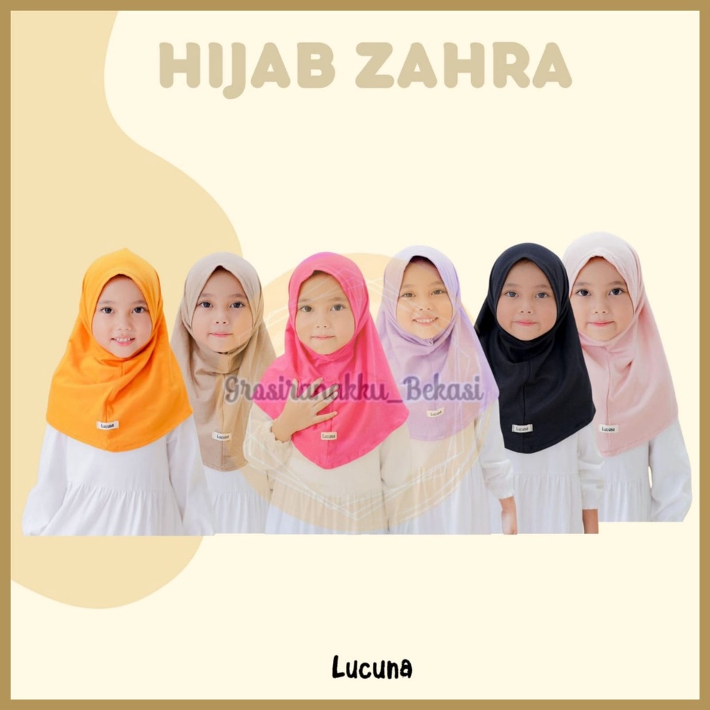 Hijab Anak Instan Zahra Junior Lucuna Mix Warna Size 2-10 TH