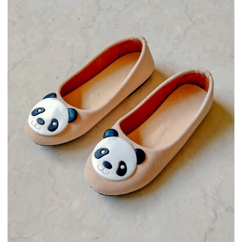 sepatu flatshoes anak kekinian terbaru motif panda terbaru