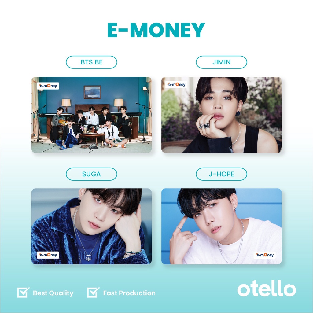 eMoney Flazz Tap Cash Brizzi BTS Be Kartu Bangtan Custom eToll Card UV Print