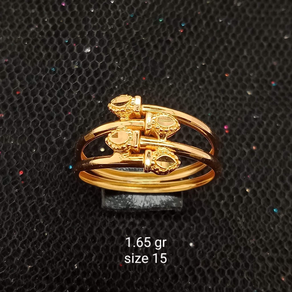 Cincin emas 17K - 1.65 gr kadar 750 - 3924