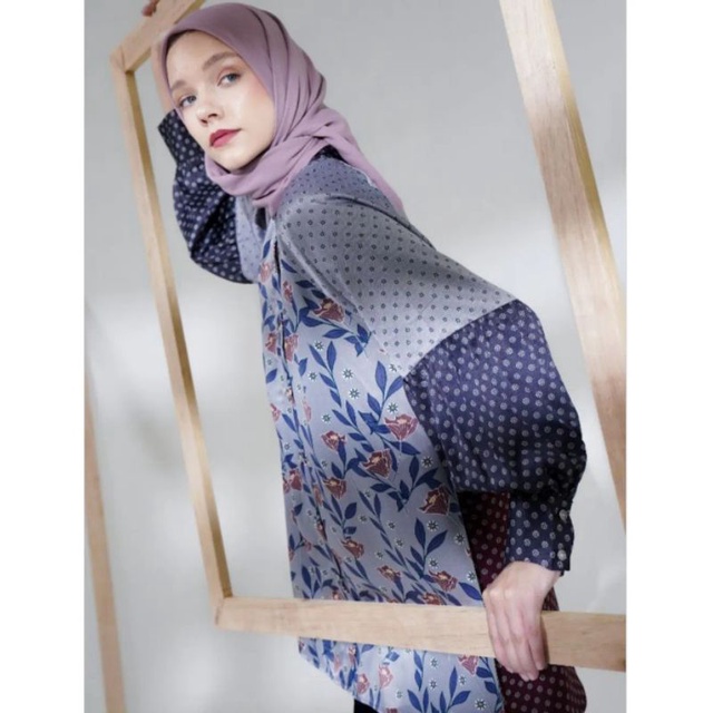 BIANCA SHIRT DUSTY BLUE - ALEZA LABEL