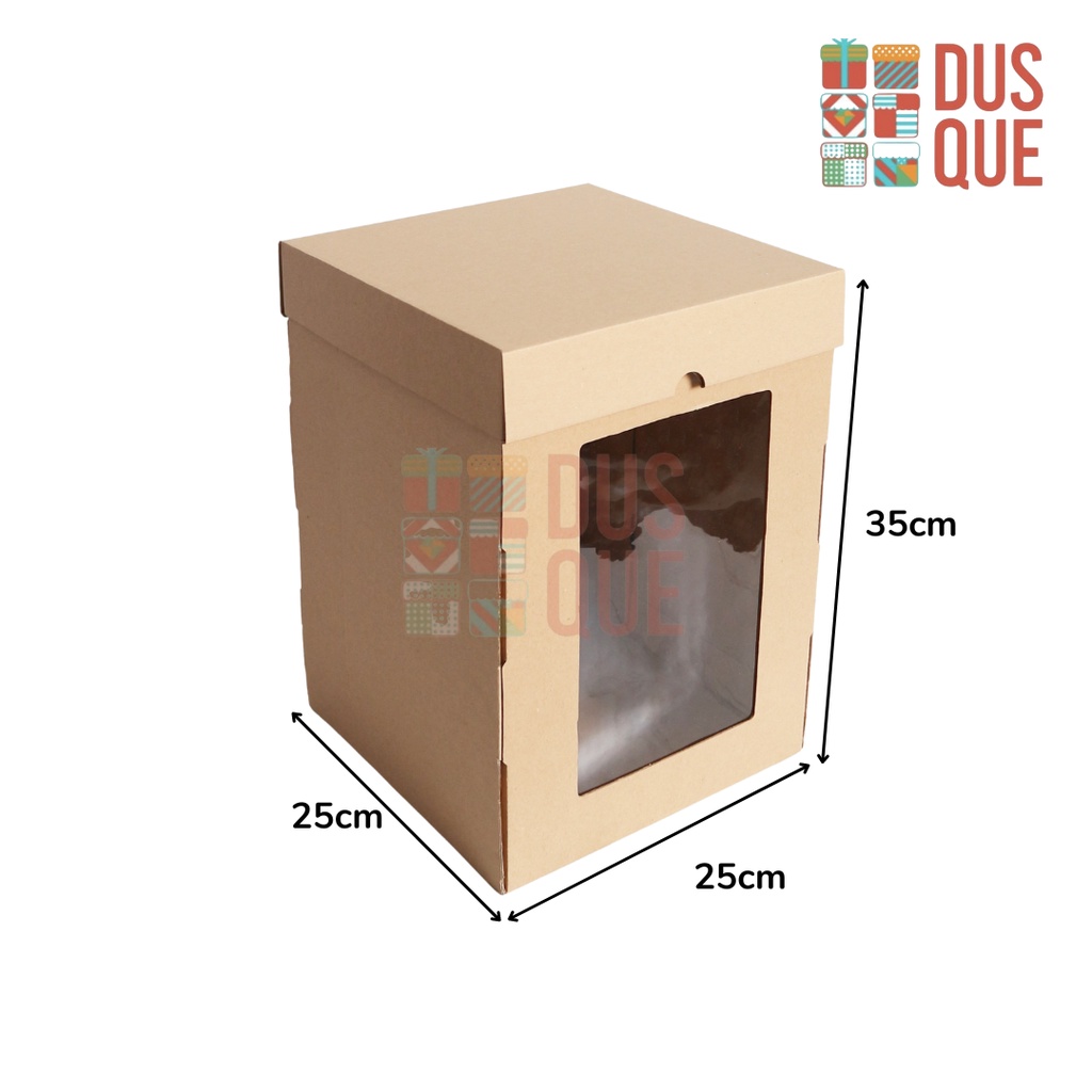 

( 5Pcs ) KOTAK BOX DUS KUE 25x25x35 / TART TINGGI 25 x 25 x 35