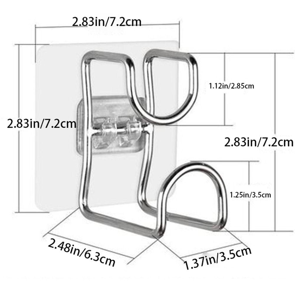 【 ELEGANT 】 Kait Wastafel Stainless Steel Tanpa Jejak Rumah Tangga Bebas Pukulan Menghemat Ruang Rak Penyimpanan