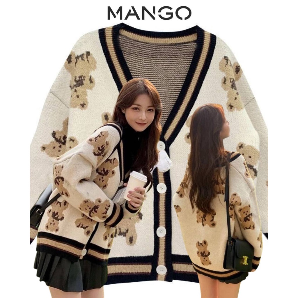 Mango Teddy bear knit cardigan