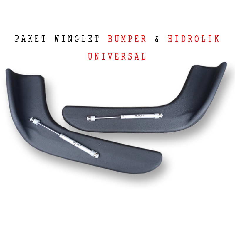 WINGLET MOBIL 1 PASANG UNIVERSAL / HIDROLIK 2 PCS / SEKRUP 10 PCS