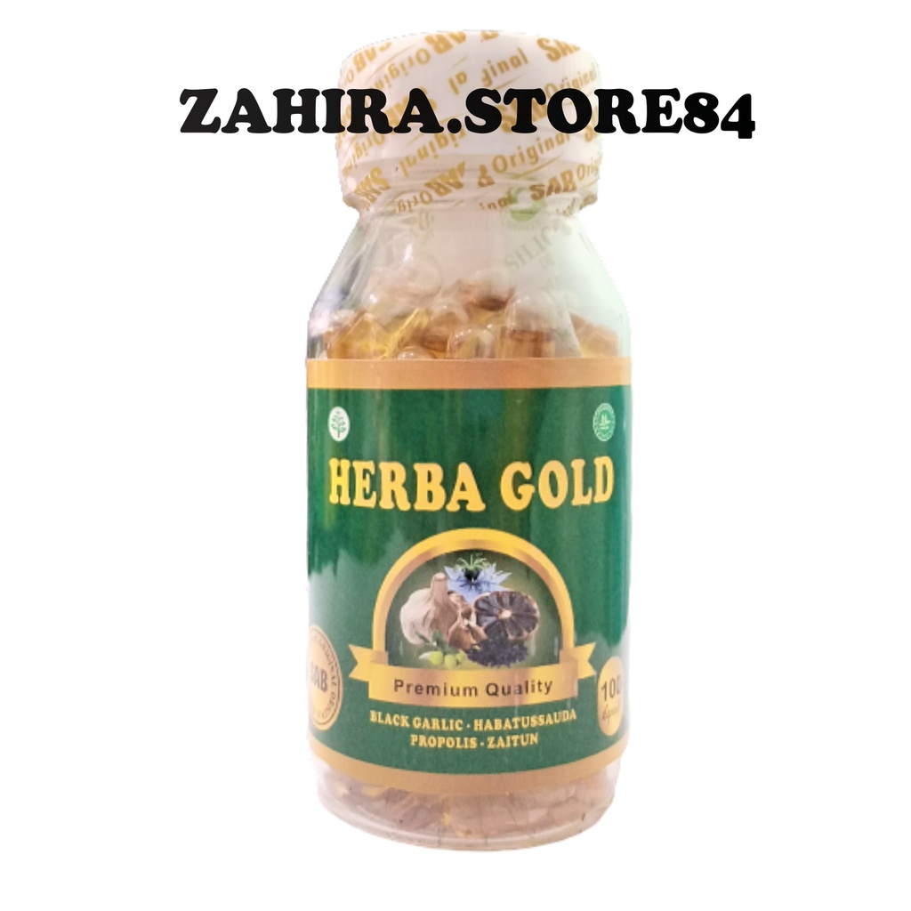 Herba Gold Premium Quality l Black Garlic+Habbatussauda+Zaitun+Propolis l 200kps