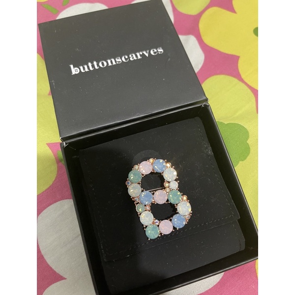 Orlin Brooch Opal Multicolour Preloved