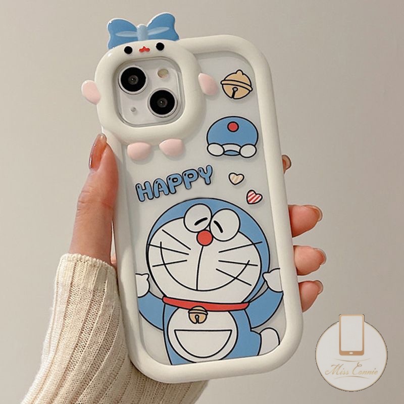 Realme 9Pro+ 8i 9c33 8c31 C30 C25 C11 C25Y C35 C25s C21 C2 C1 C17 C21Y 7 9i 5i 6i C15 8Pro C3 5s 7i 5kartun Lucu Doraemon Lovely Hello Kitty 3D Bow Little Monster Len Lembut Case Tempat Kotak Makan