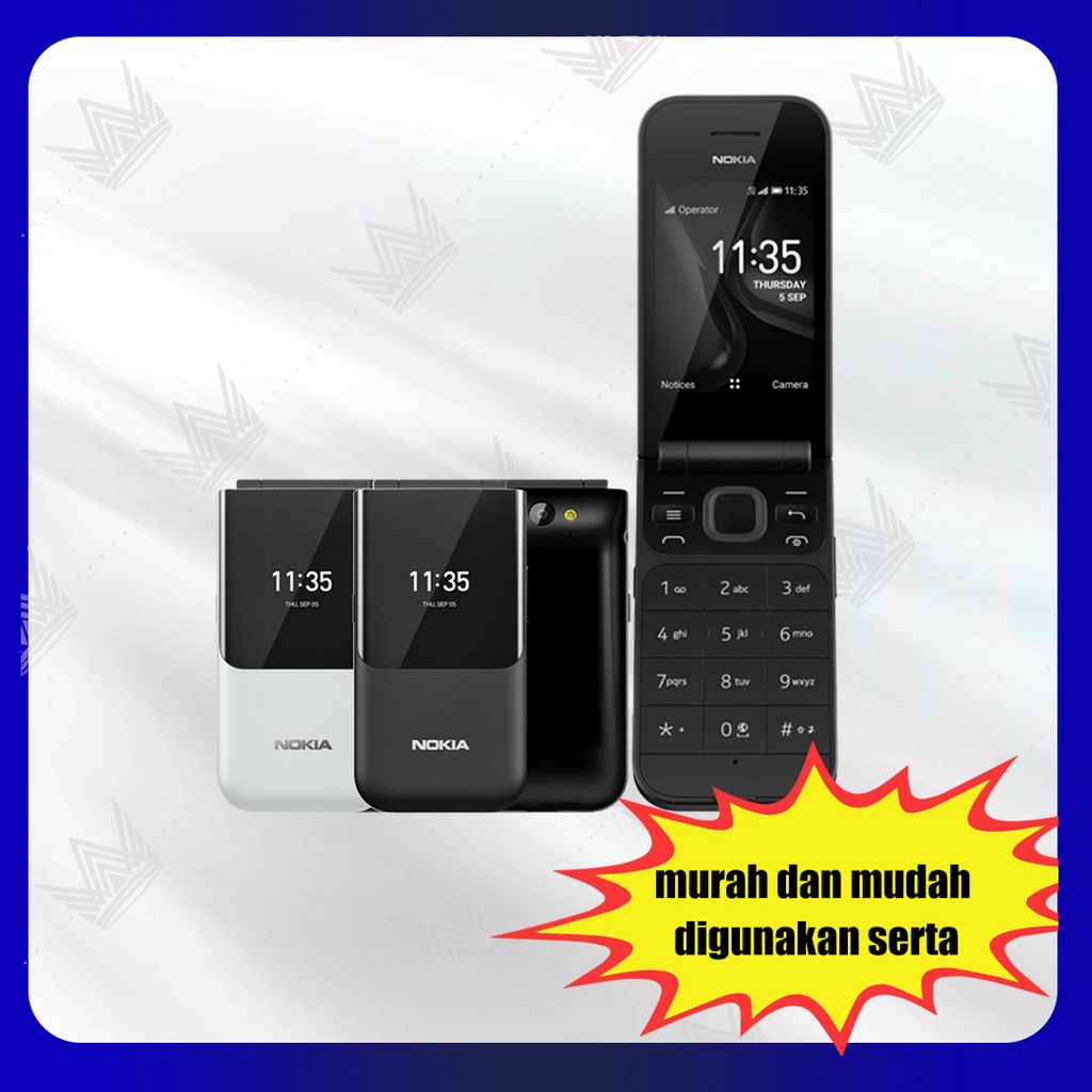 Bagus mulus Handphone flip NOKIA 2720 FLIP DUAL SIM GARANSI TOKO HP JADUL NOKIA JADUL LIPAT Jadul Murah Mobile Phone bahasa indonesia suara besar