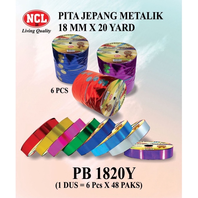 

Pita Jepang Metalik dan Gliter 18 MM x 20 Yard