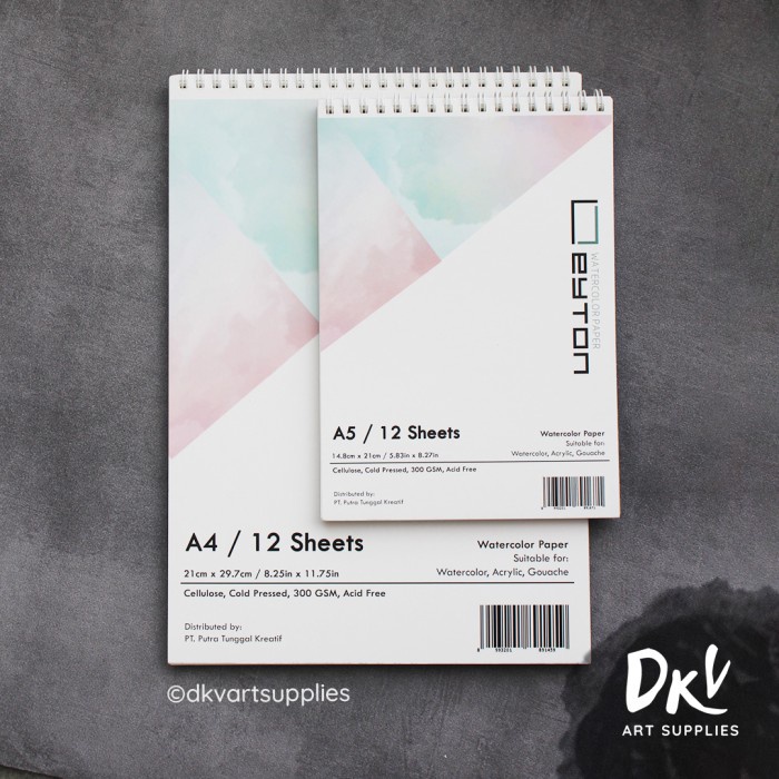 

Buku Gambar Leyton Watercolor Sketchbook Cellulose 300Gsm A5 / A4