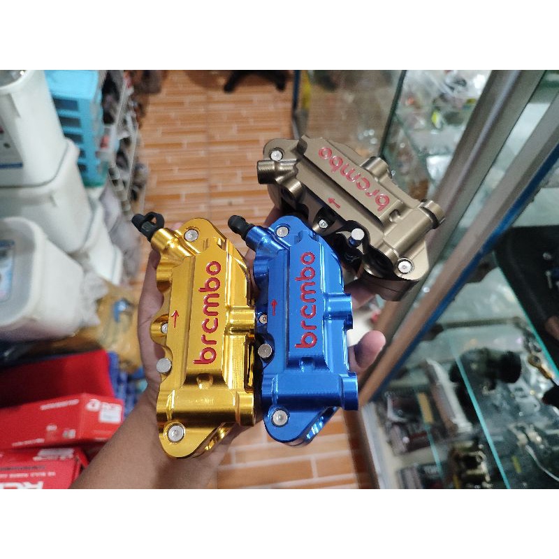 KALIPER BREMBO MONOBLOK DKT THAILAND ORIGINAL KALIPER BREMBO 4P 4 PISTON MONOBLOK