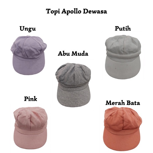 Topi Apollo Dewasa Laki Perempuan / Pet Cap Hat Casual Trendy Stylish