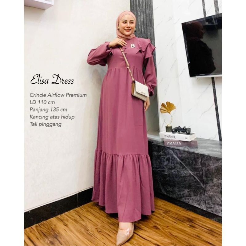 Gamis Crincle Kringkel Airflow - Elisa Dress //JF822