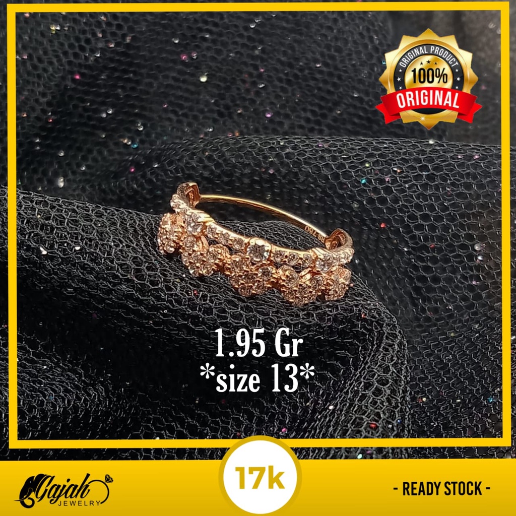 Cincin emas 17k - 1.95 gr kadar 750 - 3993