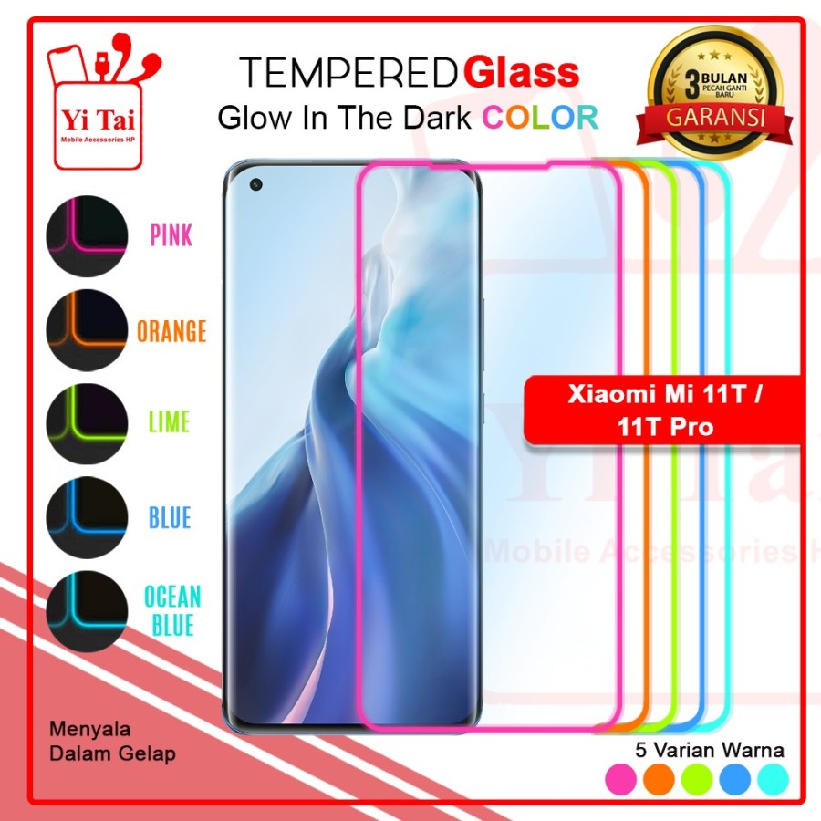 TEMPERED GLASS GLOW IN THE DARK YI TAI XIAOMI MI 11T 11T PRO - GA