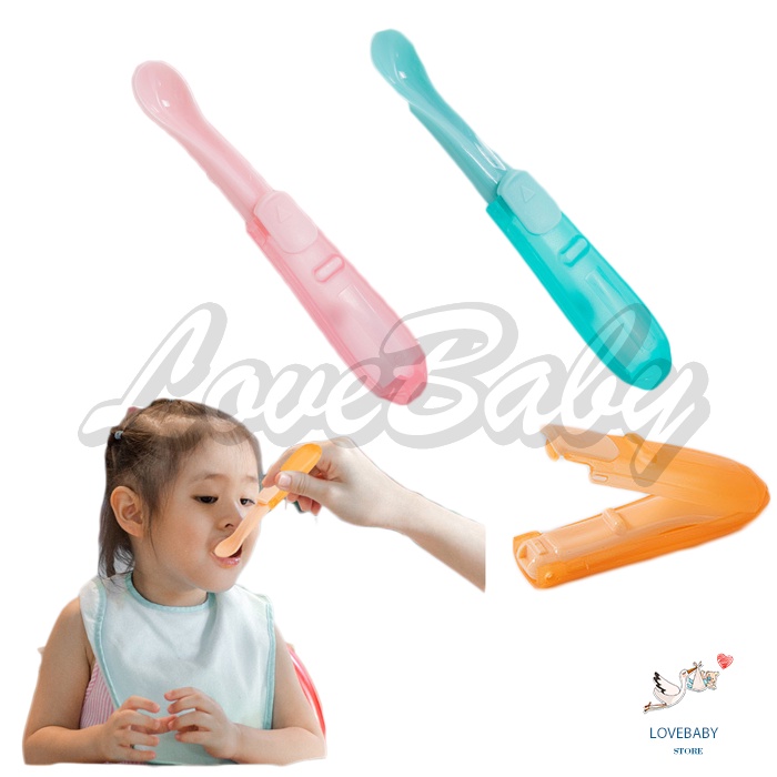 [1KG 65PCS] LBS Sendok Makan Anak/ Sendok Lipat Bayi Mudah Bawa/ Sendok Lipat Travel Anak/ Kids Easy Spoons