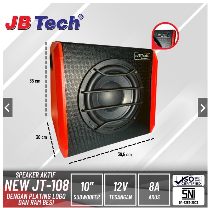 Subwoofer Aktif JB Tech Bass Boost 10 inch 300Watt