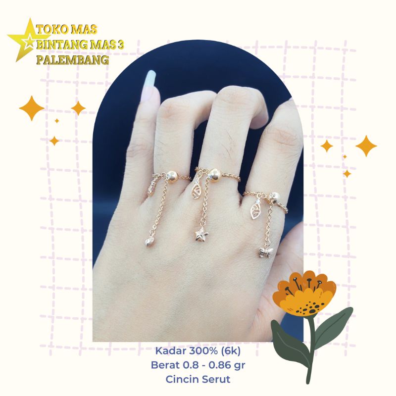 Cincin Serut~Emas muda kadar 300% (6 krat)