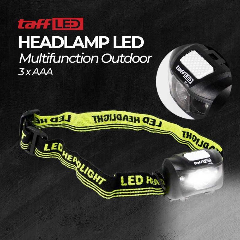 TaffLED Headlamp LED Multifunction Outdoor 3W - GD63