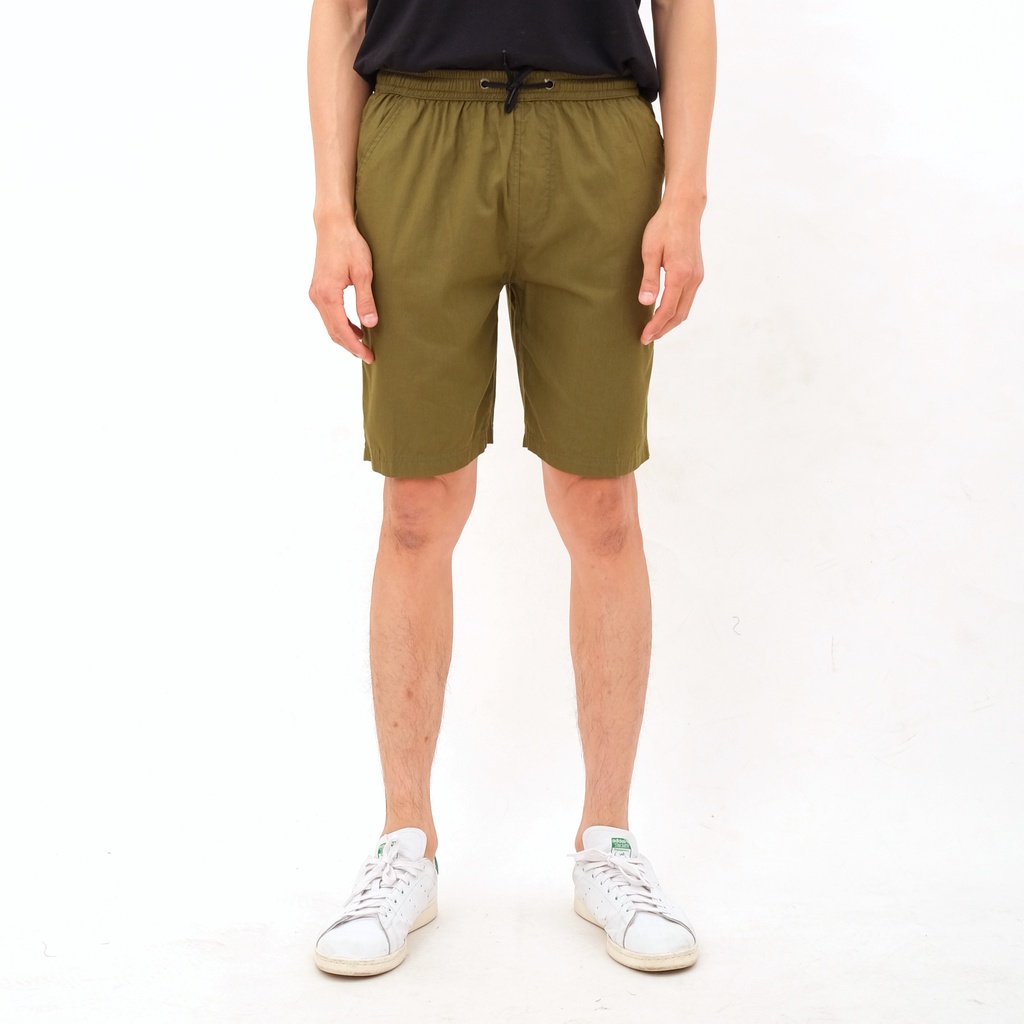 SANVANINA Celana Pendek Pria Atas Lutut Boardshort Astro Army Green AS-01C