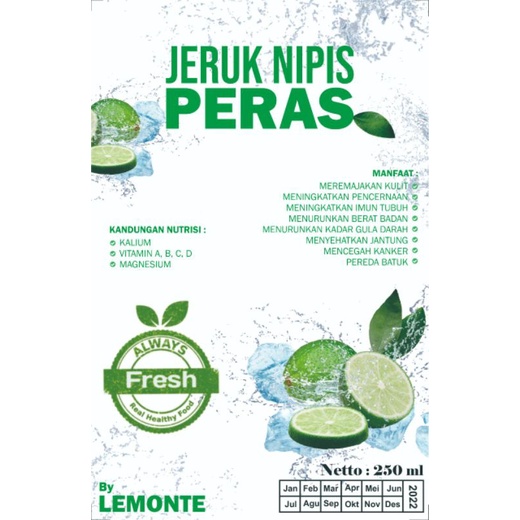 

JERUK NIPIS PERAS 250ml