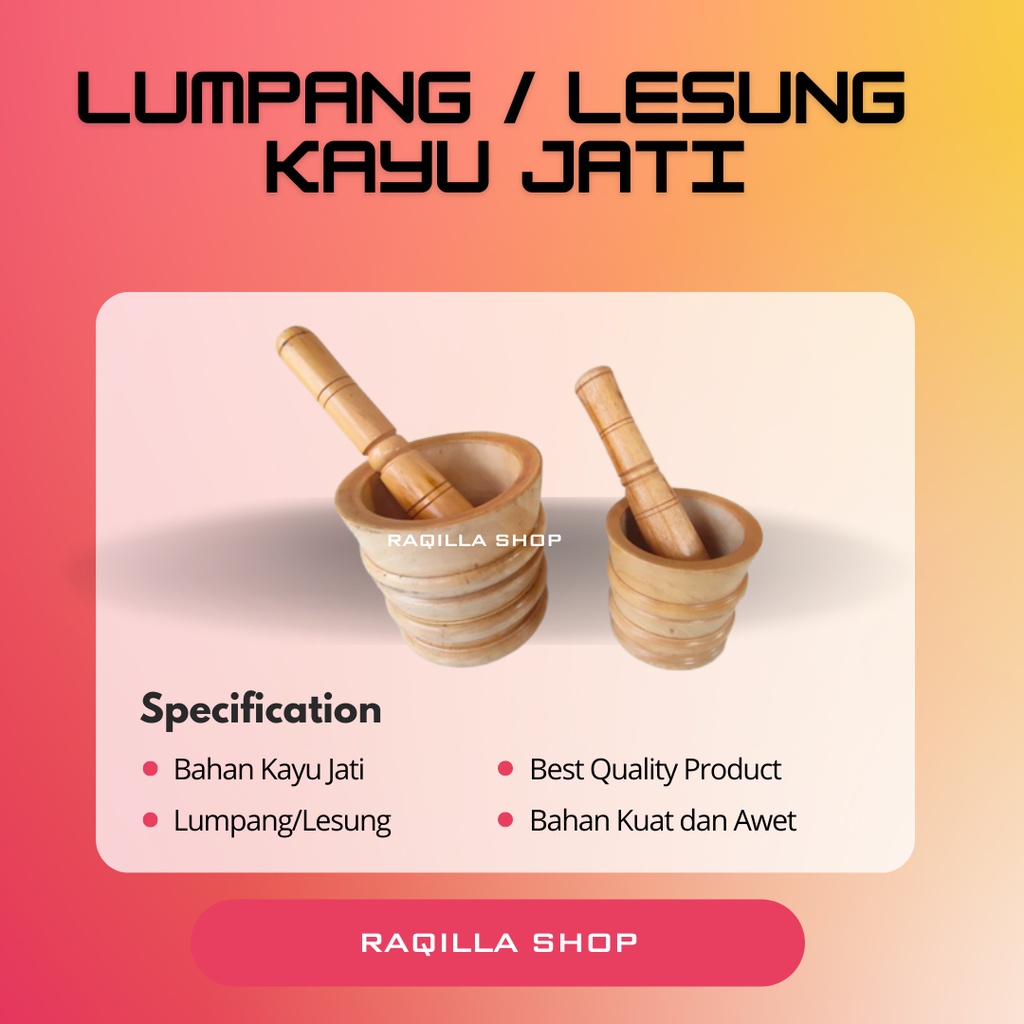 Lumpang kayu alat penumbuk rujak tumbuk beras dan bumbu