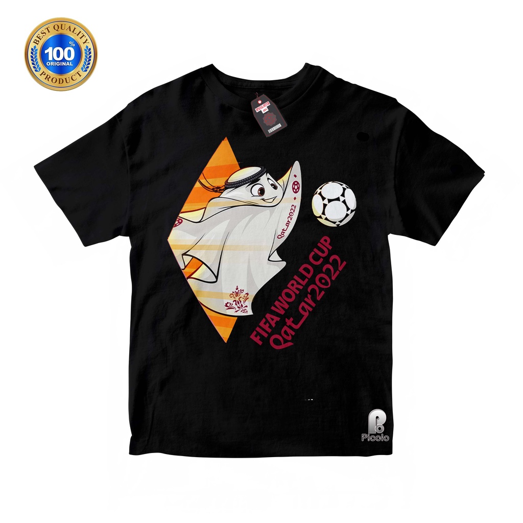 BAJU ANAK KAOS ATASAN ANAK MASKOT PIALA DUNIA 2022 BAHAN COTTUN